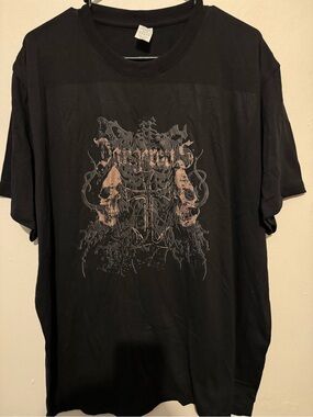 Black Graphic Skull Print Men’s T-Shirt